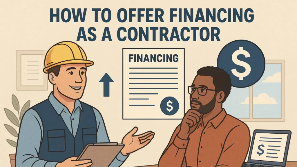 how to offer financing as a contractor