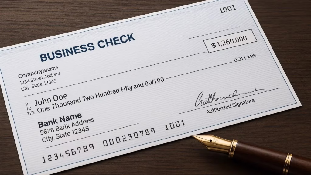 what is a business check