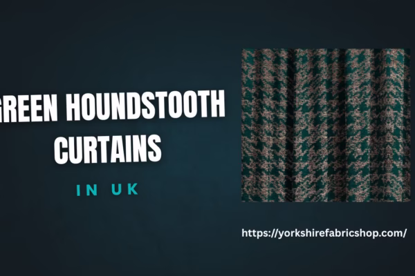 Green Houndstooth Curtains